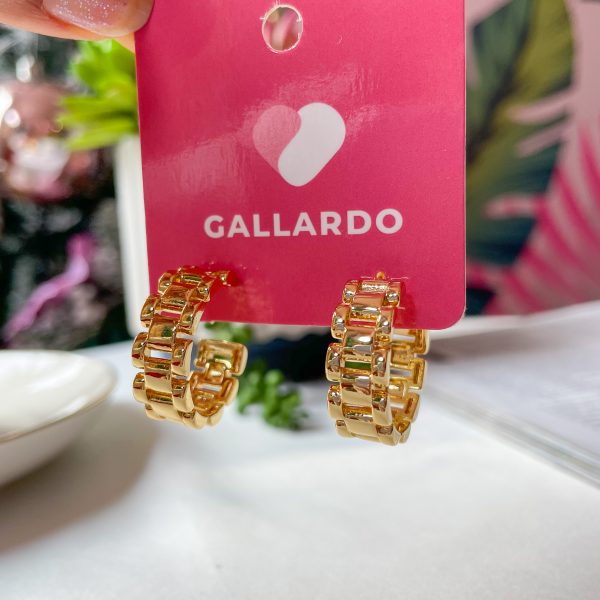 Aretes cadena dorados pequeños - Guayaquil - Ecuador - Ropa Gallardo