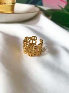anillo dorado para mujer regulable - ecuador - ropa gallardo - envíos nacionales - accesorios