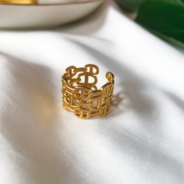 anillo dorado para mujer regulable - ecuador - ropa gallardo - envíos nacionales - accesorios