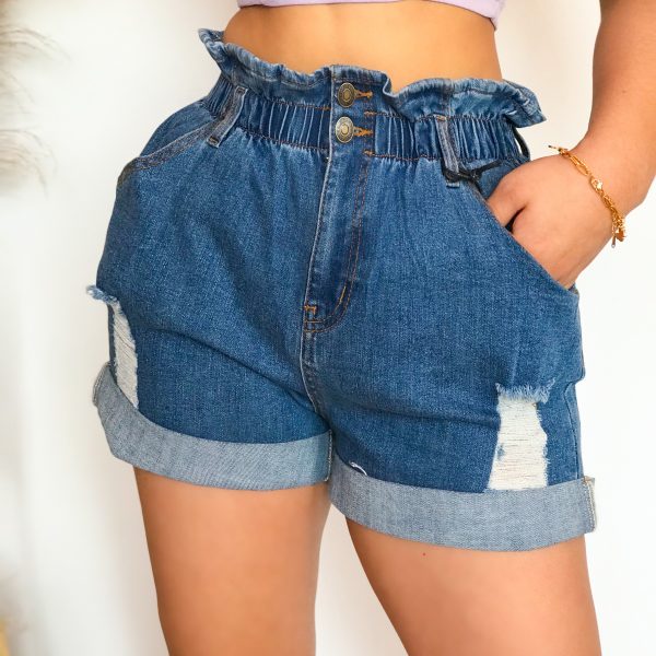 short jean con elástico en la cintura - ecuador - ropa gallardo