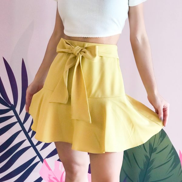 skort o falda short amarillo - ecuador - ropa gallardo