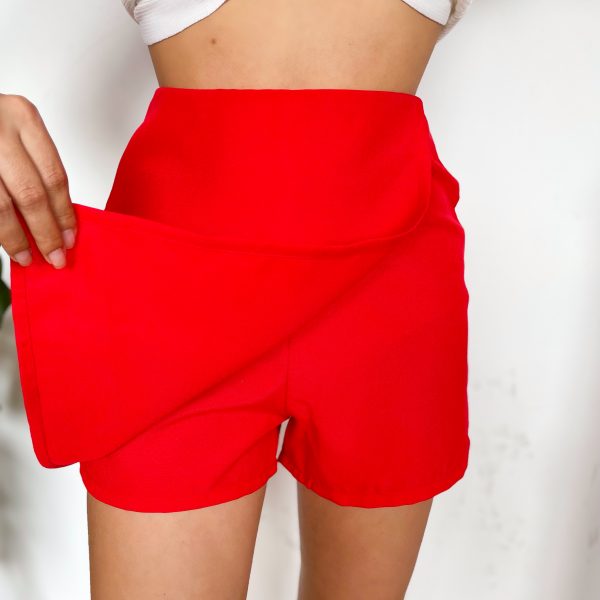 skort rojo - falda short - ropa gallardo - ecuador