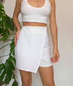 skort o falda short blanco - ecuador - ropa gallardo - envíos nacionales