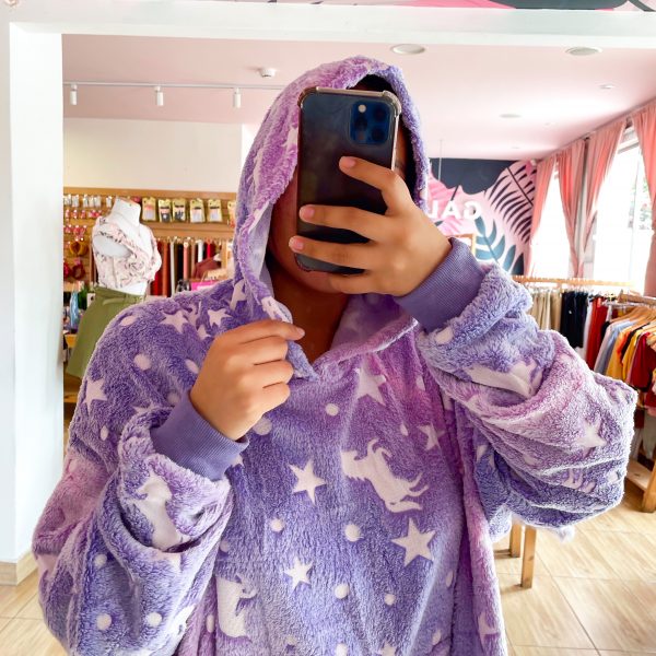 pijama lila morada hoodie - ecuador - ropa gallardo
