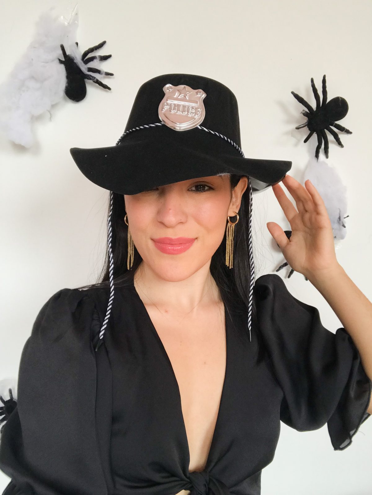 sombrero de policia para disfraz de halloween - ropa gallardo-ecuador