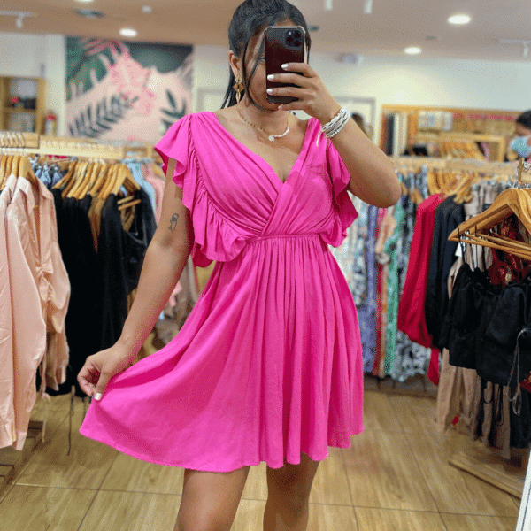 Vestido de color rosa, ropa gallardo, ecuador